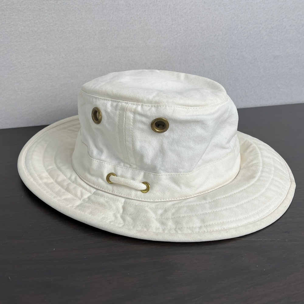 Tilley T5 Cotton Duck Hat Natural White Made in Canada Size 7 1/8